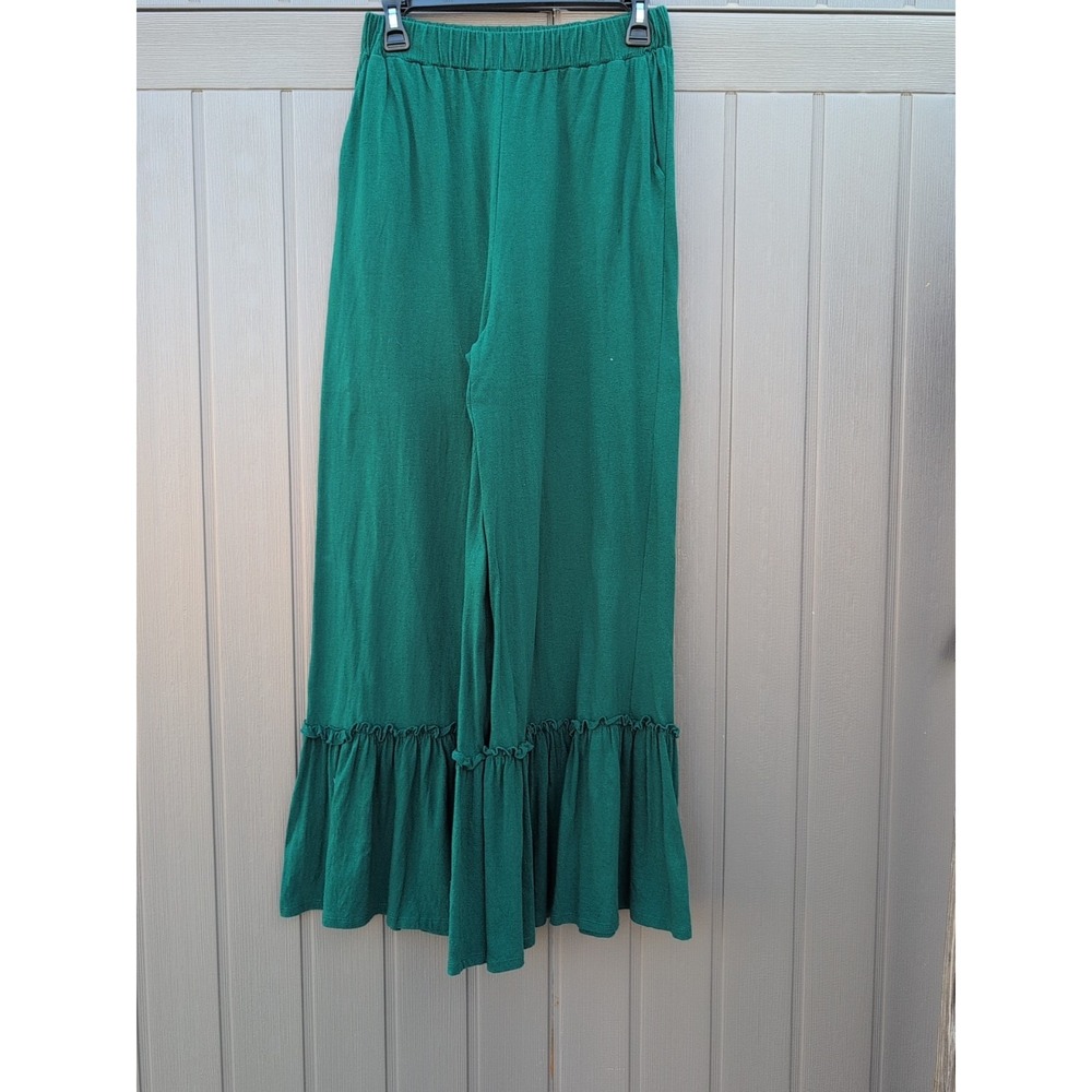 Sugar Lips Green Boho‎ Wide Leg Dress Pants Size Small